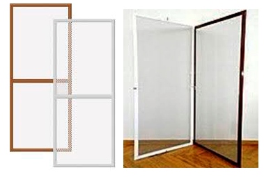 Дверные москитные сетки: белые и коричневые